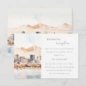 Salt Lake City Utah Landscape Wedding Reception Begleitkarte (Vorne/Hinten)