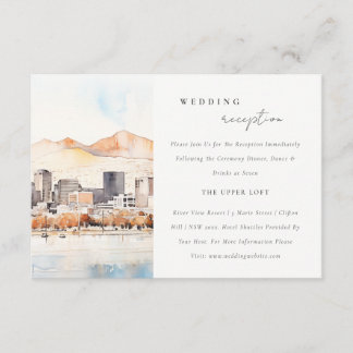 Salt Lake City Utah Landscape Wedding Reception Begleitkarte