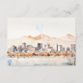 Salt Lake City Utah Landscape Wedding Reception Begleitkarte (Rückseite)