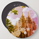 Salt Lake City, Utah Mormon Temple Button (Vorne & Hinten)