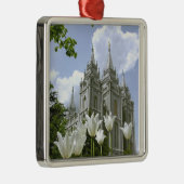 Salt Lake City, Utah, mormonischer Tempel Silbernes Ornament (Rechts)
