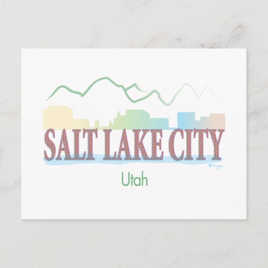 Salt Lake City, Utah Postkarte (Vorderseite)
