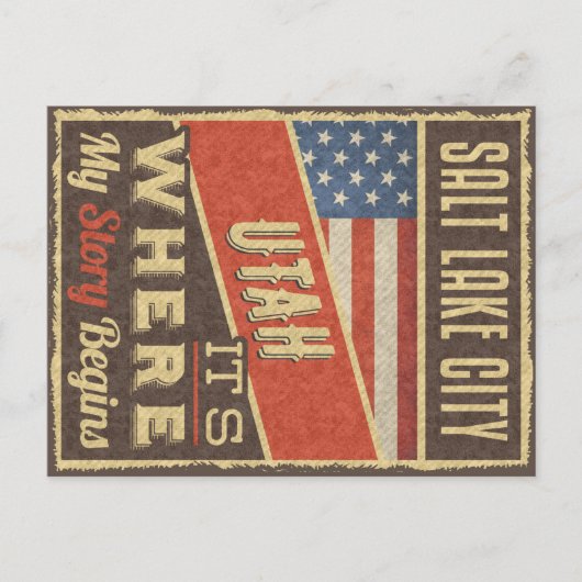 Salt Lake City Utah Postkarte (Vorderseite)