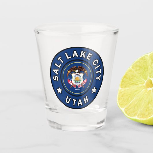 Salt Lake City Utah Schnapsglas (Vorderseite)