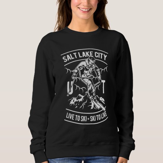 Salt Lake City Utah Ski Design Sweatshirt (Vorderseite)