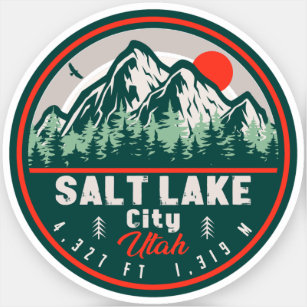 Salt Lake City Utah Ski Souvenir Retro Vintager 80 Aufkleber
