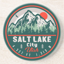 Salt Lake City Utah Ski Souvenir Retro Vintager 80 Getränkeuntersetzer
