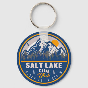 Salt Lake City Utah Ski Souvenir Retro Vintager 80 Schlüsselanhänger