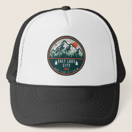 Salt Lake City Utah Ski Souvenir Retro Vintager 80 Truckerkappe