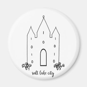Salt-Lake-City-Utah-Tempel Simple Modern Magnet