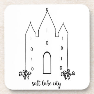 salt lake city utah tempel simple modern untersetzer