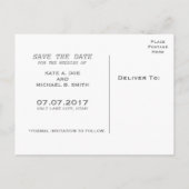 Salt Lake City, Utah Temple Wedding Save the Date Ankündigungspostkarte (Rückseite)
