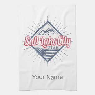 Salt Lake City Utah United Staaten Mountains USA Geschirrtuch