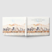 Salt Lake City, Utah Watercolor Landscape Wedding Gästebuch (Voll)