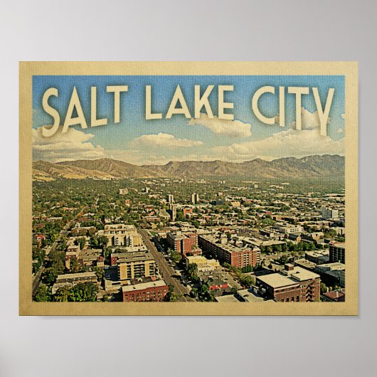 Salt Lake City Vintage Reiseplakat Poster (Vorne)