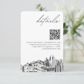 Salt Lake City Wedding Details QR Code Kleiner Begleitkarte (Stehend Vorderseite)