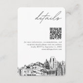 Salt Lake City Wedding Details QR Code Kleiner Begleitkarte (Vorderseite)