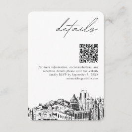 Salt Lake City Wedding Details QR Code Kleiner Begleitkarte