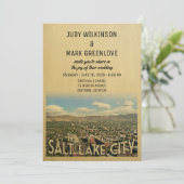 Salt Lake City Wedding Einladung Utah (Stehend Vorderseite)