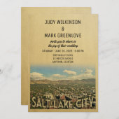 Salt Lake City Wedding Einladung Utah (Vorne/Hinten)