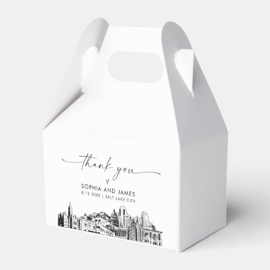 Salt Lake City Wedding Personalisiert Gefallen Box Geschenkschachtel (Vorderseite)