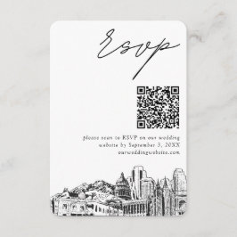 Salt Lake City Wedding RSVP QR Code Small Begleitkarte