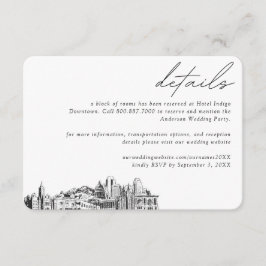 Salt Lake City WedHotel Zimmerblock Details Begleitkarte