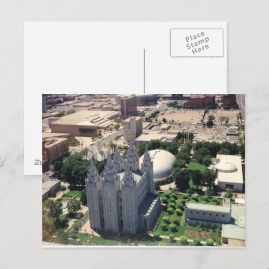 Salt Lake LDS Tempel Postkarte (Vorne/Hinten)