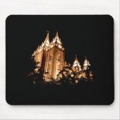 Salt Lake Tempel bei Nacht Mousepad (Vorne)