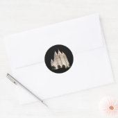 Salt Lake-Tempel-Lit oben nachts Runder Aufkleber (Umschlag)