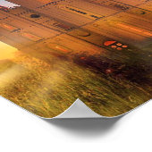 Salt Lake Tempel mit Sonnenbänken Poster (Ecke)