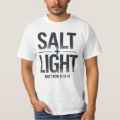 "SALT + LIGHT Christian – Matthew 5:13 T-Shirt (Vorderseite)