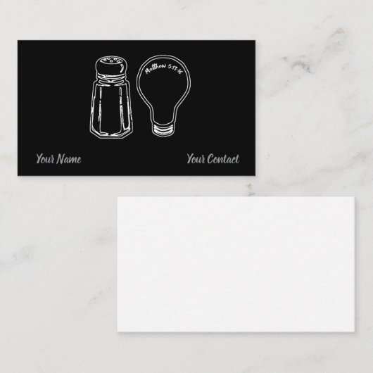 Salt & Light Visitenkarte (Vorne/Hinten)