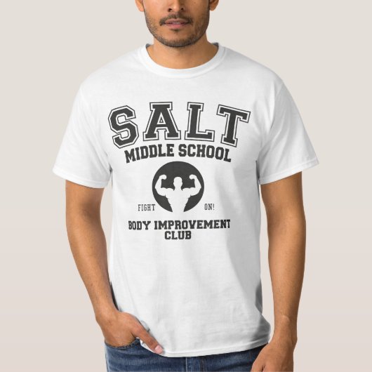 "  Salt Middle School Body Improvement Club Ringer T-Shirt (Vorderseite)