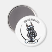 Salt Pepper Schnauzer IAAM Magnet (Vorderseite/Rückseite)