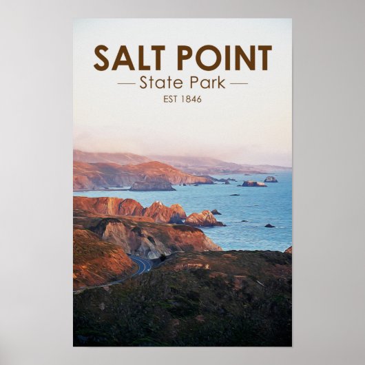 Salt Point Staat Park California Poster (Vorne)