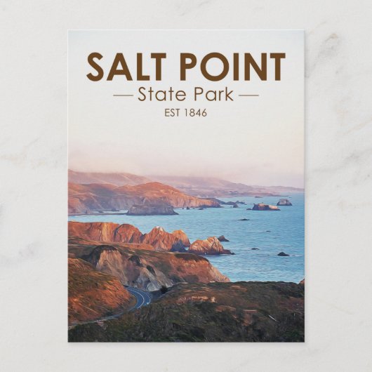 Salt Point Staat Park California Postkarte (Vorderseite)