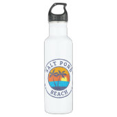 Salt Pond Beach, St. John, Usvi Faded Classic Edelstahlflasche (Vorderseite)