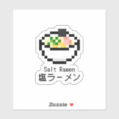 Salt Ramen Retro Pixel Art Aufkleber (Blatt)