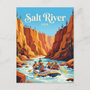 Salt River Arizona White Water Rafting USA Postkarte