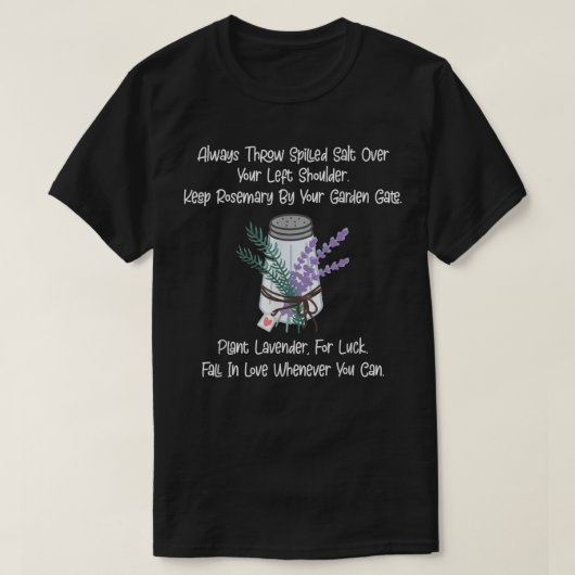 Salt Rosemary Lavender Liebe Praxismagie Inspir T-Shirt (Design vorne)