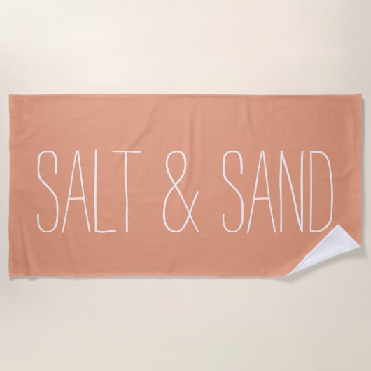 Salt & Sand Minimal Strand Handtuch Moderne Ästhet (Vorderseite)