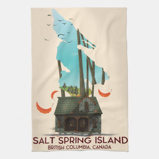 Salt Spring Island British Columbia Kanada Geschirrtuch (Vertikal)