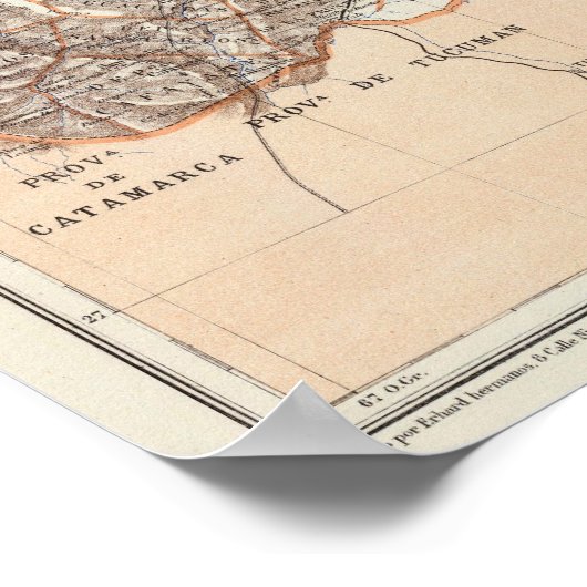 Salta, Argentinien Poster (Ecke)