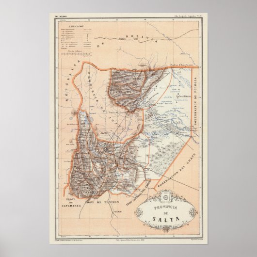 Salta, Argentinien Poster (Vorne)