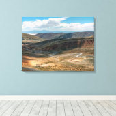 Salta Serpentine Road und Salz Flats in Entfernung Leinwanddruck (Insitu (Holzboden))
