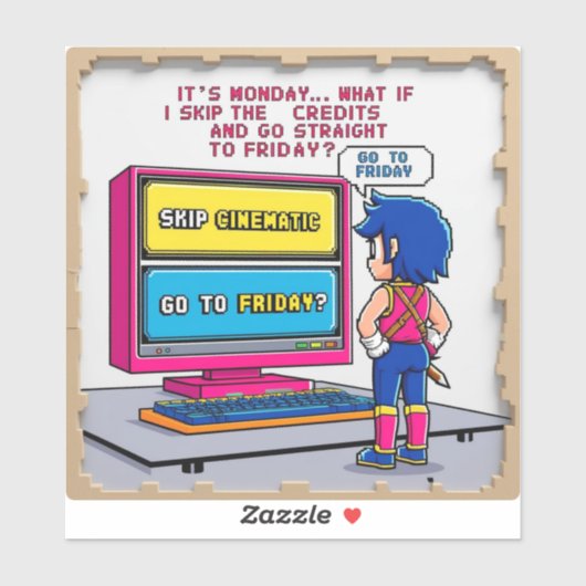 Saltar créditos hasta el viernes aufkleber (Blatt)