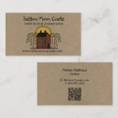 Saltbox und Moon Rustic Country Business Card Visitenkarte (Vorne/Hinten)