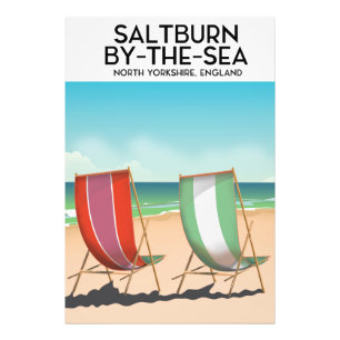 Saltburn-by-the-Sea Vintage Poster. Fotodruck