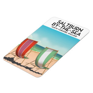 Saltburn-by-the-Sea Vintage Poster. Magnet
